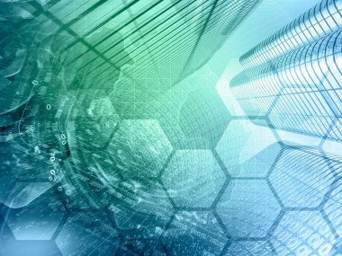 Basamak, haritalar ve Binalar - soyut bilgisayar arka plan