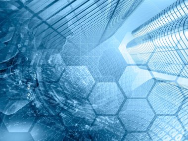 Basamak, haritalar ve Binalar - soyut bilgisayar arka plan