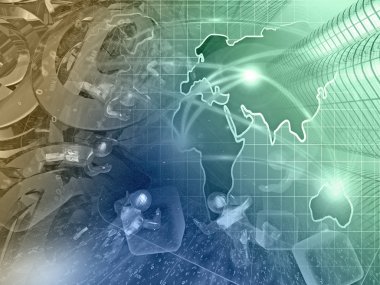 Bilgisayar arka plan ile mans, harita ve basamak