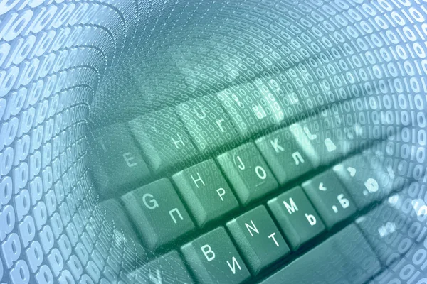 Cijfers en toetsenbord - achtergrond abstract computer — Stockfoto