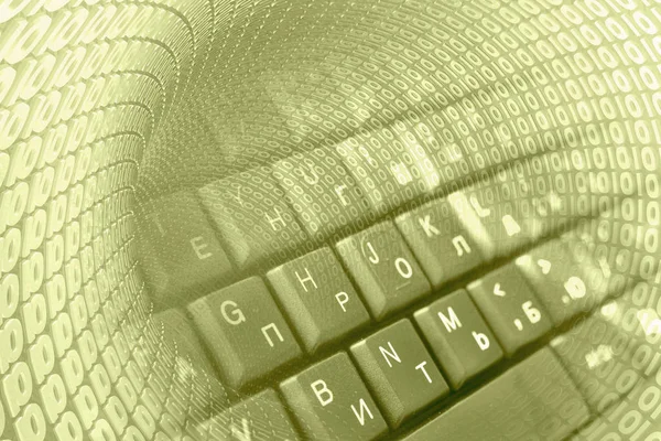 Dígitos y teclado - fondo abstracto del ordenador — Foto de Stock