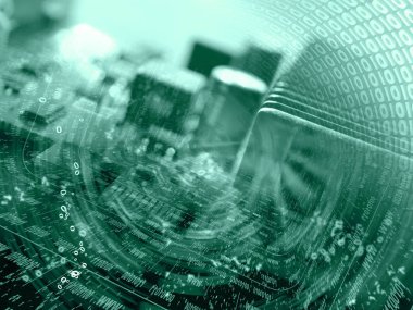 Elektronik cihaz ve basamak bilgisayar arka plan