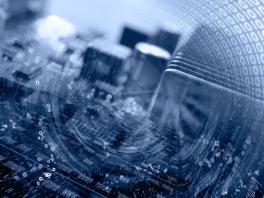 Elektronik cihaz ve basamak bilgisayar arka plan