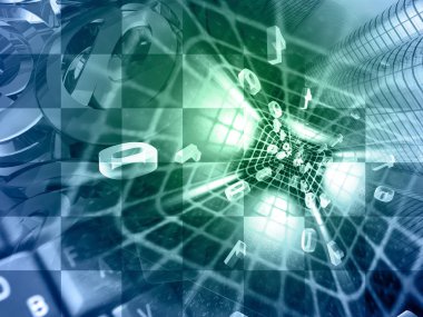 basamak ve tünel - soyut bilgisayar arka plan