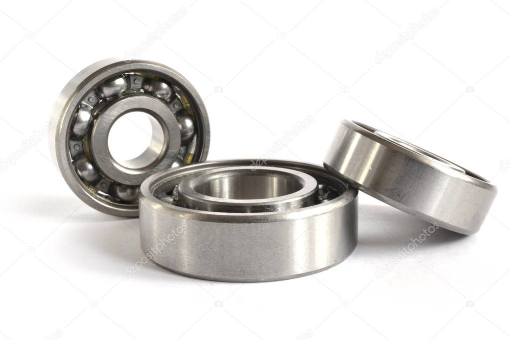 Three bearings on the white background