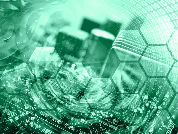 Basamak ve aygıt - soyut bilgisayar arka plan