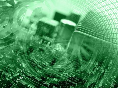 Elektronik cihaz, posta işaretleri ve basamak bilgisayar arka plan