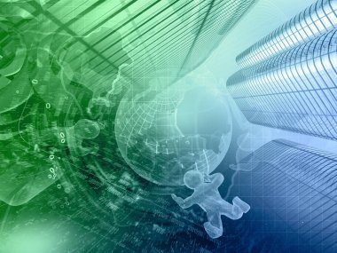 İş deneyimi ile dünya, adamın ve basamak