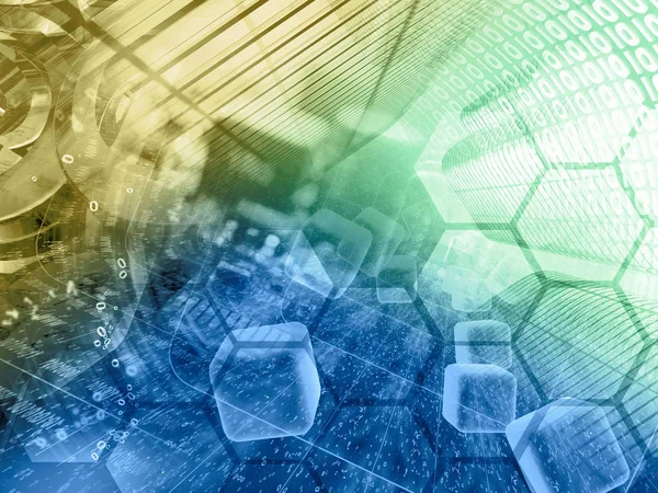 Basamak, aygıt ve küpleri - soyut bilgisayar arka plan