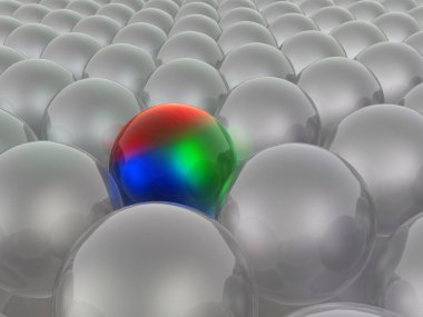 Arka plan olarak renkli ve gri Küre