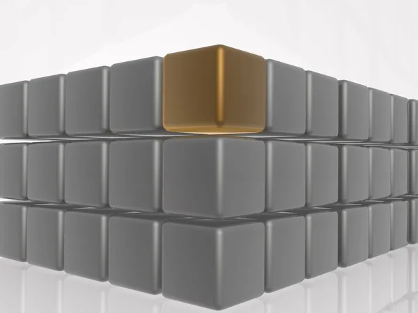 Brown and grey cubes as abstract background — Stock Photo, Image