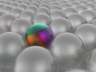 Arka plan olarak renkli ve gri Küre