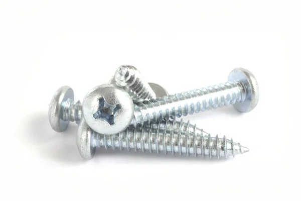 Set Screws White Background — Stock Photo, Image