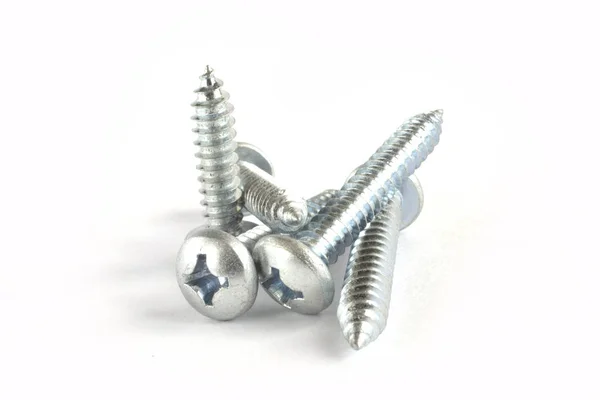 Set Screws White Background — Stock Photo, Image