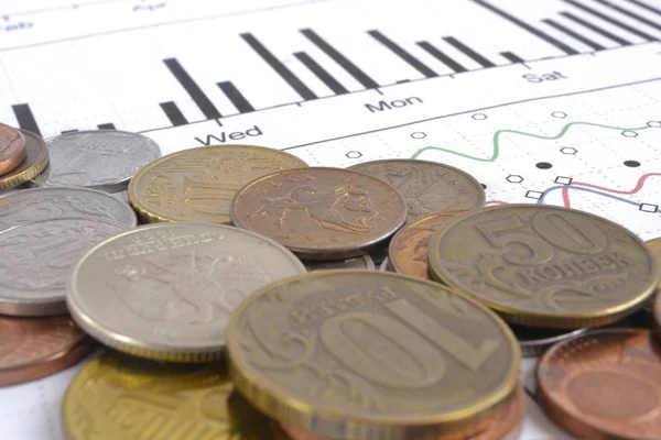 Para ve grafik ile finansal arka plan