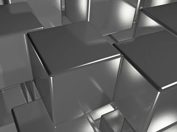 Cubes gris comme fond abstrait — Photo