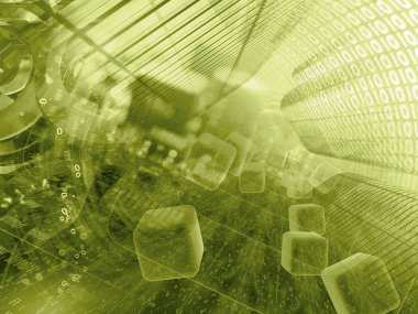 Dijital arka plan - tünel basamak