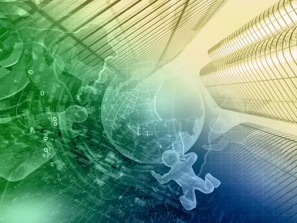 İş deneyimi ile dünya, adamın ve basamak