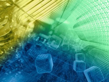 Soyut bilgisayar arka plan - tünel basamak