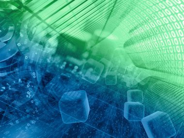 Soyut bilgisayar arka plan - tünel basamak