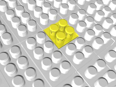 Arka plan olarak sarı ve gri meccano