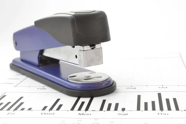 Business Background Graph Stapler — Stock Photo, Image