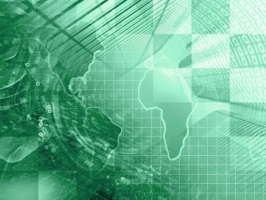 Dijital arka plan - basamak, harita ve Binalar