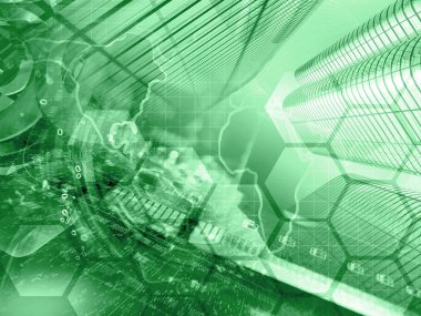 Dijital arka plan - basamak, harita ve Binalar