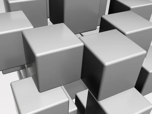 Cubi grigi come sfondo astratto — Foto Stock