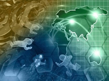 Harita ve renk mans - soyut bilgisayar arka plan, tonda.