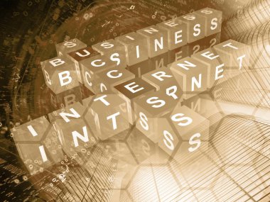 Küpleri ile harfler üzerinde dijital arka planda, Sepya.