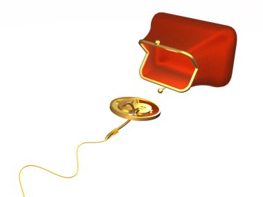 sikke üzerinde beyaz arka plan ile kanca