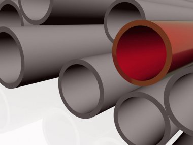 arka plan olarak kırmızı ve gri borular