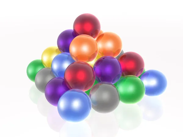 Color Spheres Abstract Background Illustration — Stock Photo, Image