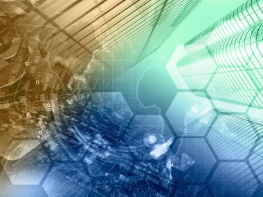 Harita ve mans - soyut bilgisayar arka plan