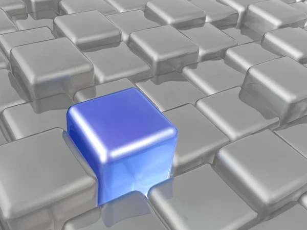 Сині і сірі кубики — стокове фото
