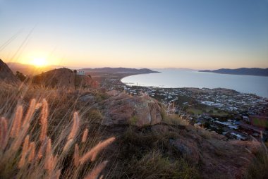 Gün batımı görünümü Townsville, Queensland, Avustralya