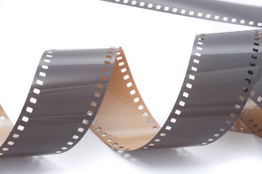 film üzerinde beyaz izole