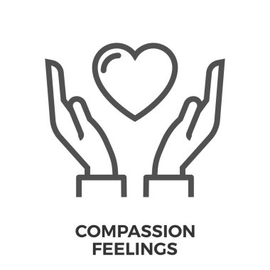 Compassion feelings icon clipart