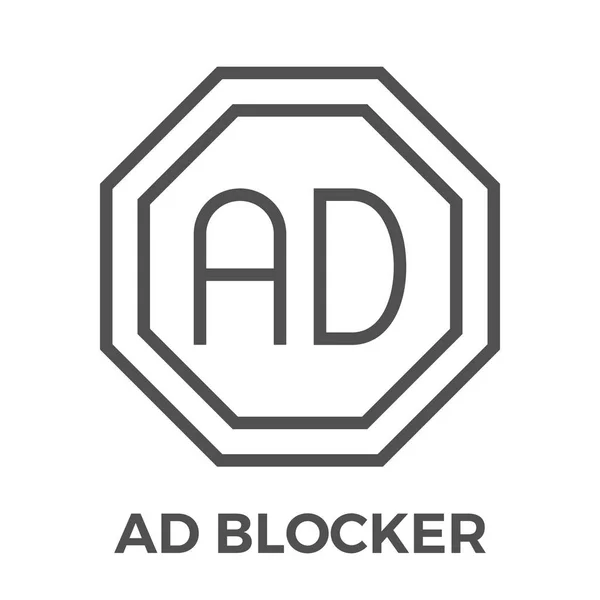 Εικονίδιο Blocker διαφημίσεων — Διανυσματικό Αρχείο