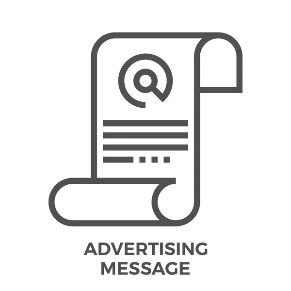 Ikona wiadomości reklamowych — Wektor stockowy