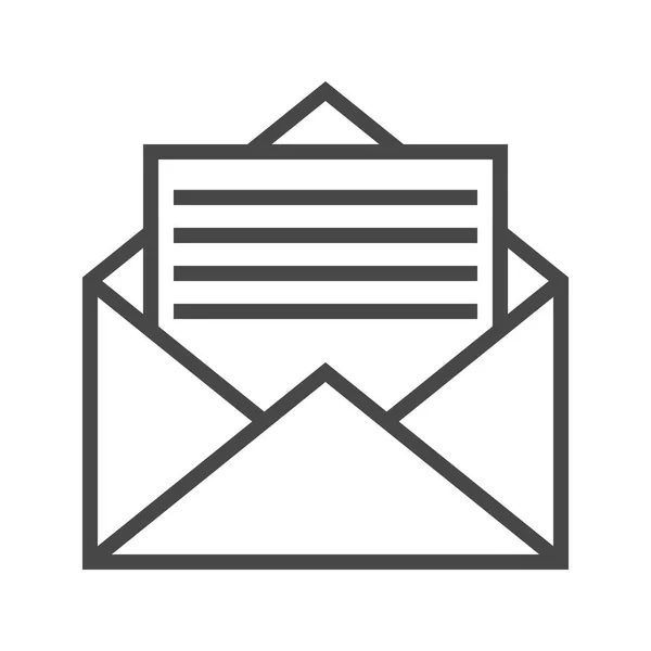 Línea de correo Icono — Vector de stock