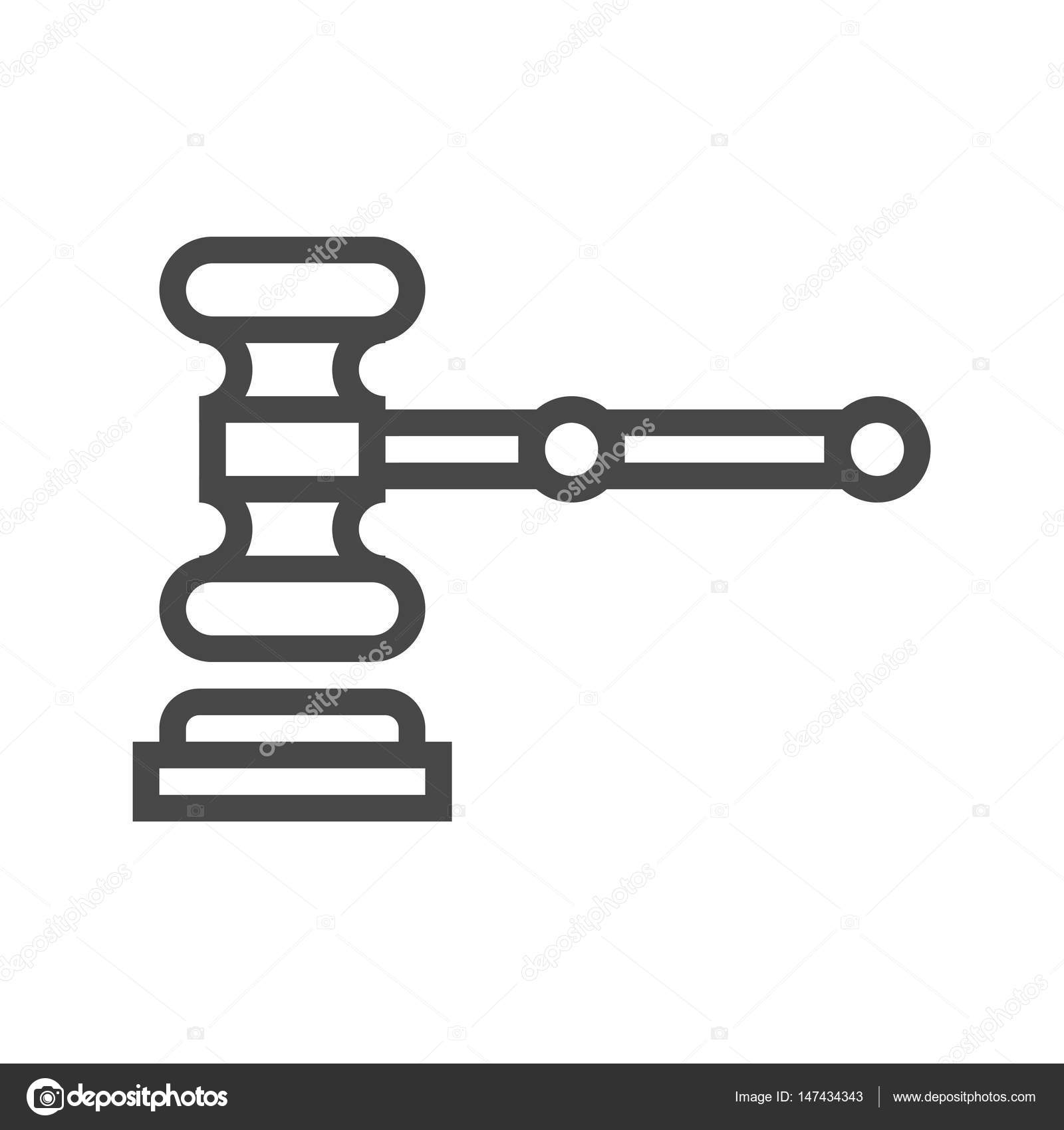 Auction Gavel Vector Icon Stock Vector by ©leshkasmok 147434343