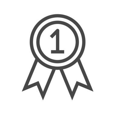 Şeritler vektör simgesi ile rozet