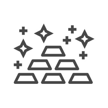 Altın İnce Satır Vektör Simgesi