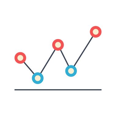 Satırı diyagramı düz vektör simgesi
