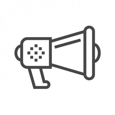 Hoparlör ince çizgi vektör simgesi