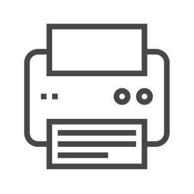 Yazıcı İnce Satır Vektörü Simgesi