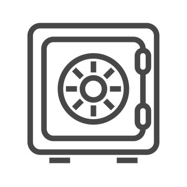 Güvenli ince çizgi vektör simgesi