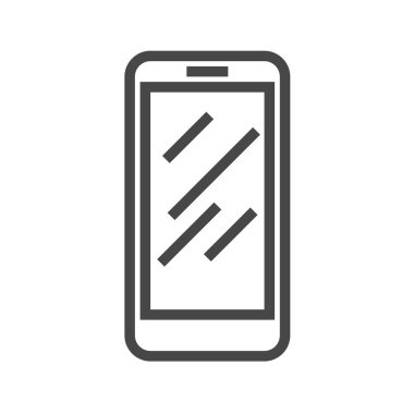 Smartphone ince çizgi vektör simgesi